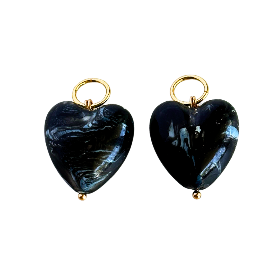 Midnight love (upcycled) charms