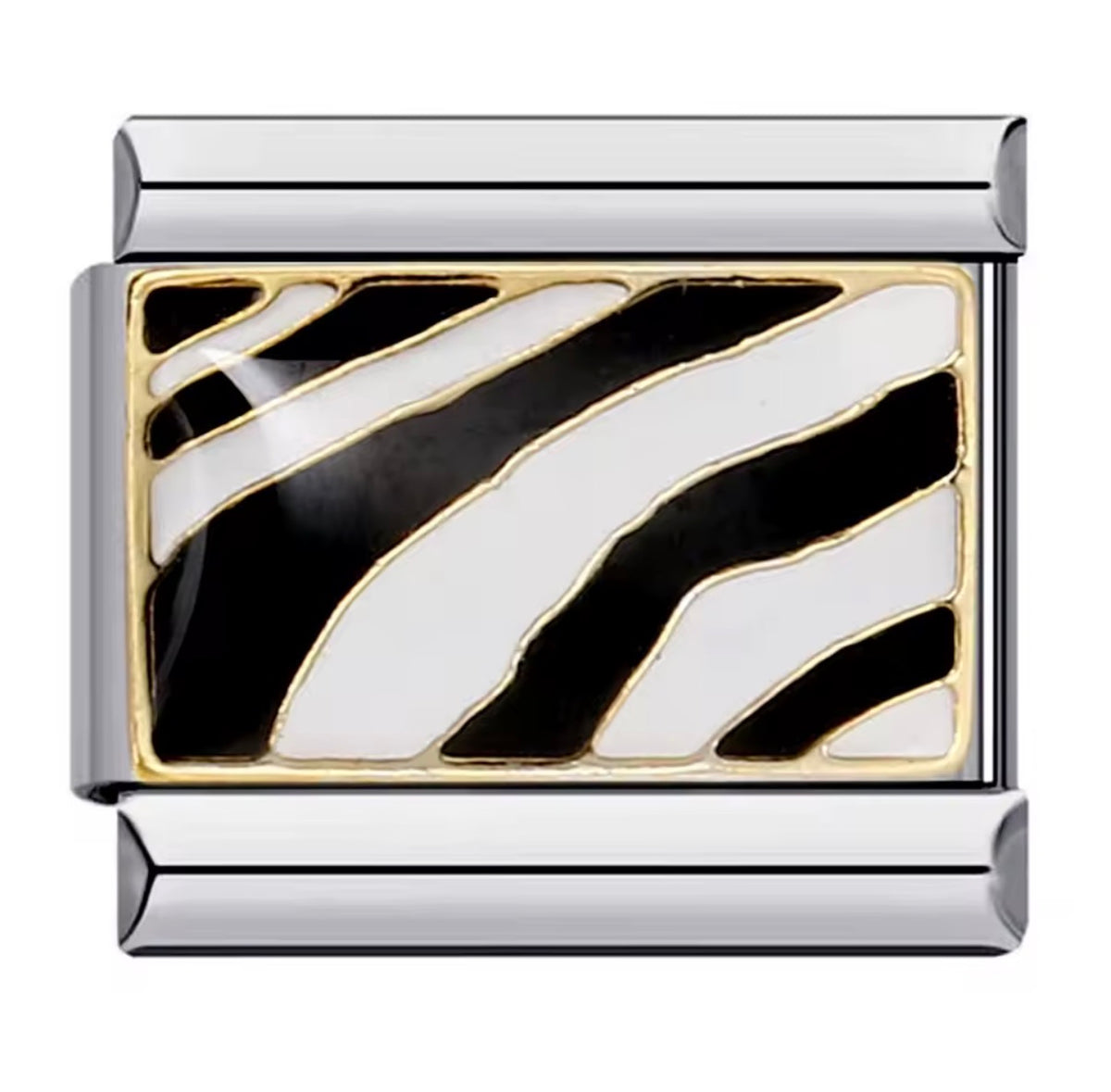 zebra silver charms