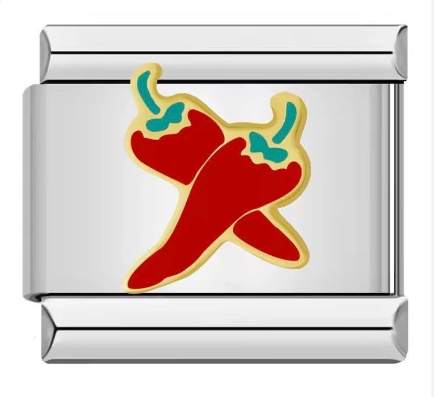 chili silver charms