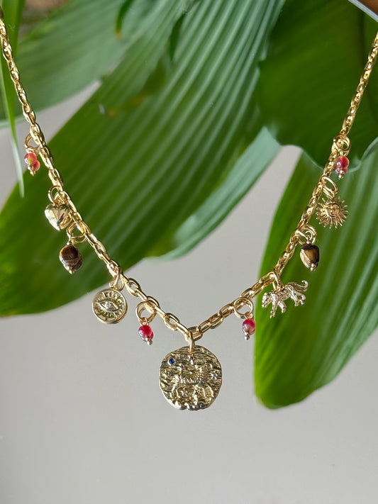 Saturn brown necklace
