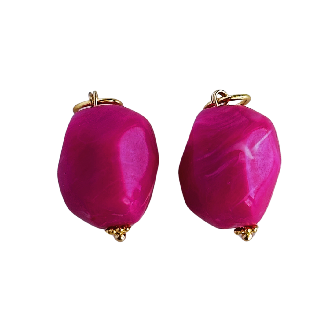 Pink flash (upcycled) charms