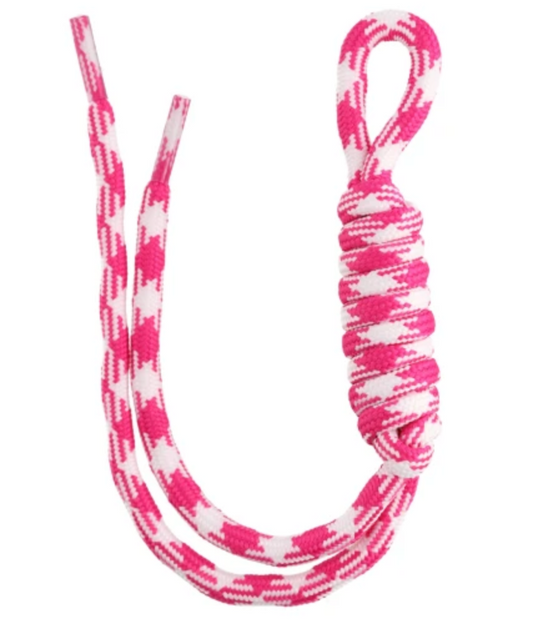 white pink rope bag charms