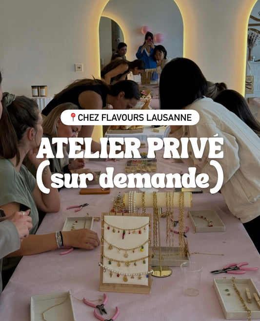 ATELIER PRIVÉ LAUSANNE Collier charms + boisson/pâtisserie⚒️👯‍♀️🌈