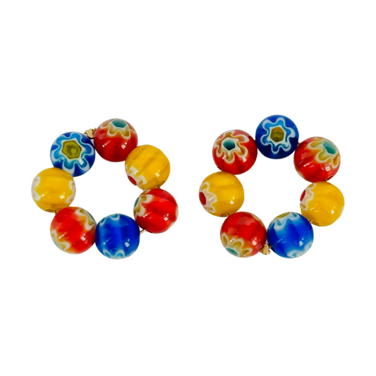 Millefiori multicolor charms