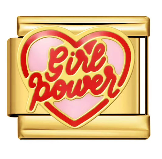 girl power gold charms