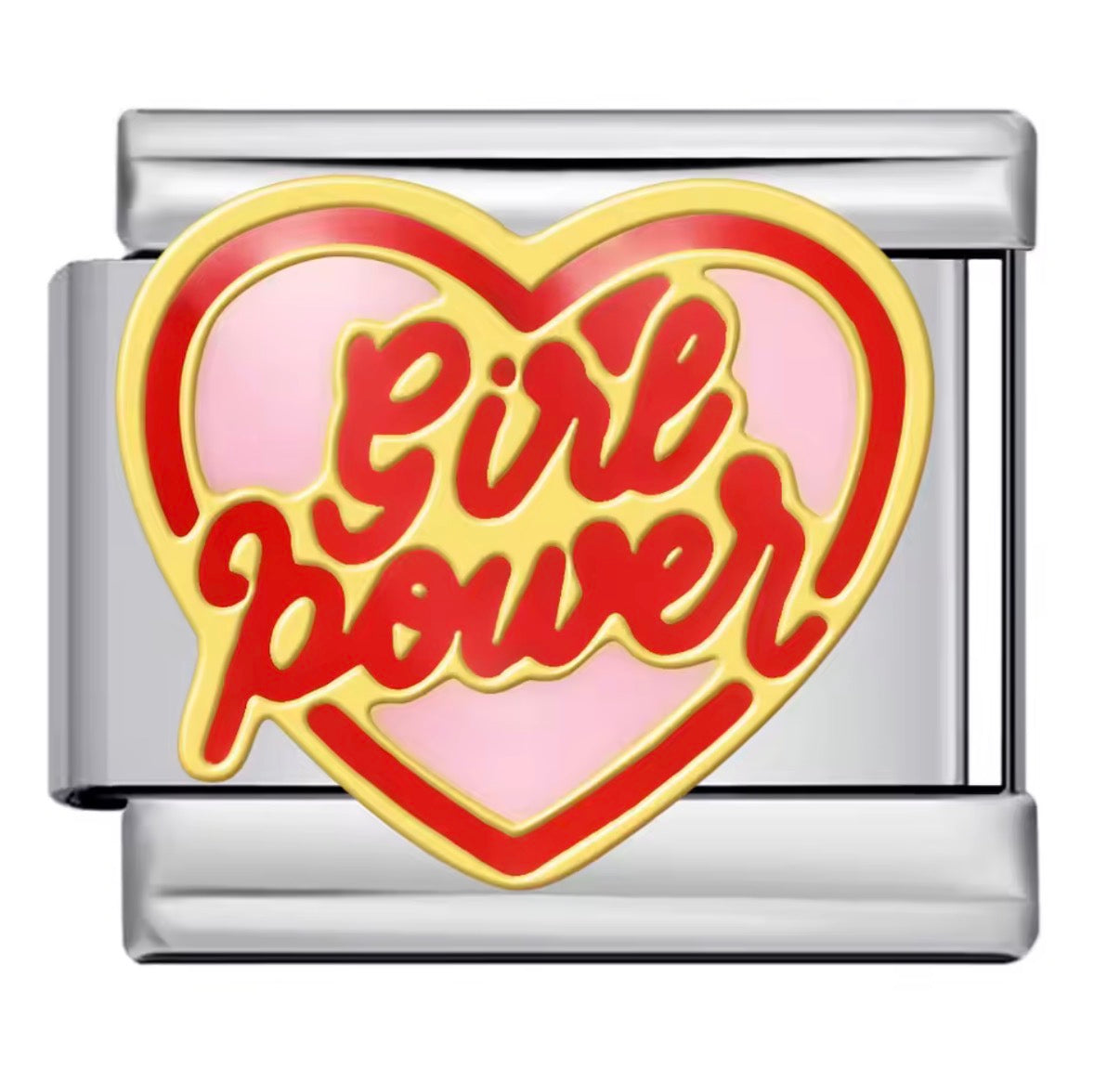 girl power silver charms