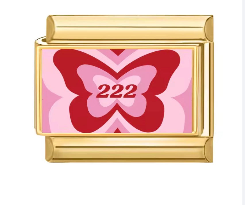 222 butterfly gold charms