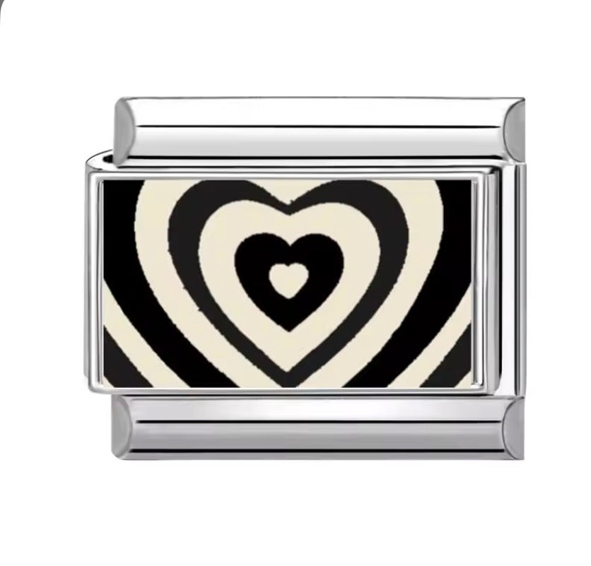 heart infinity silver charms