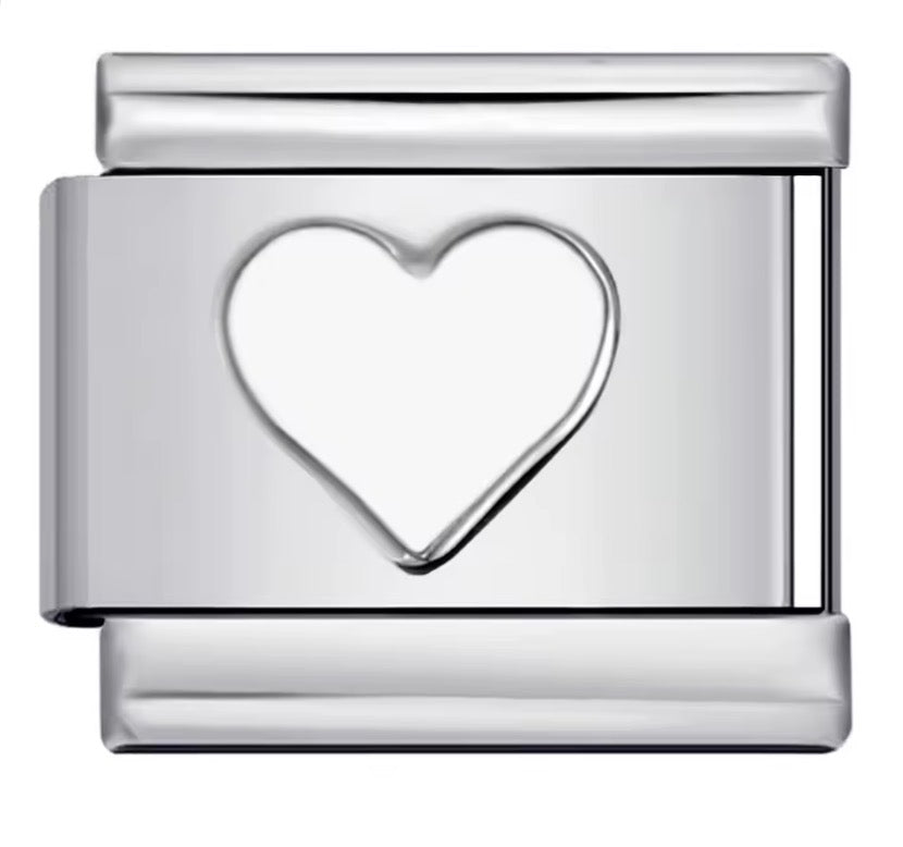 heart silver charms