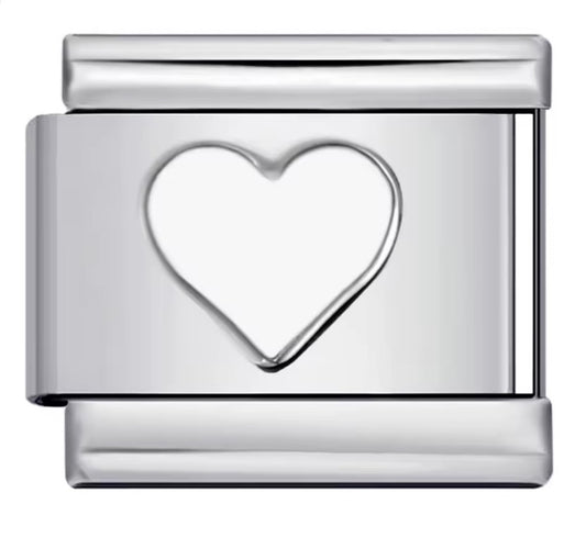 heart silver charms