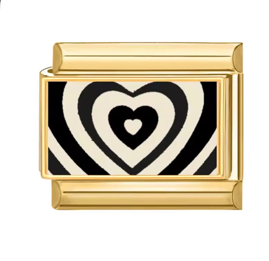 heart infinity gold charms
